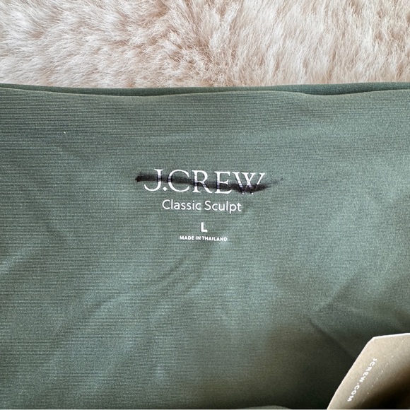 J Crew Sage Green Hallie Bikini Bottom in Classic Sculpt Women Size L High Waist - Picture 7 of 9